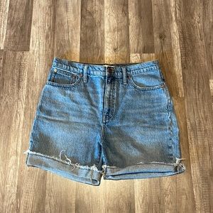 EUC Madewell High Rise Denim Mid Length Shorts. 31